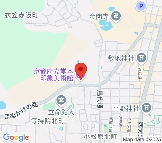 堂本印象美術館の地図