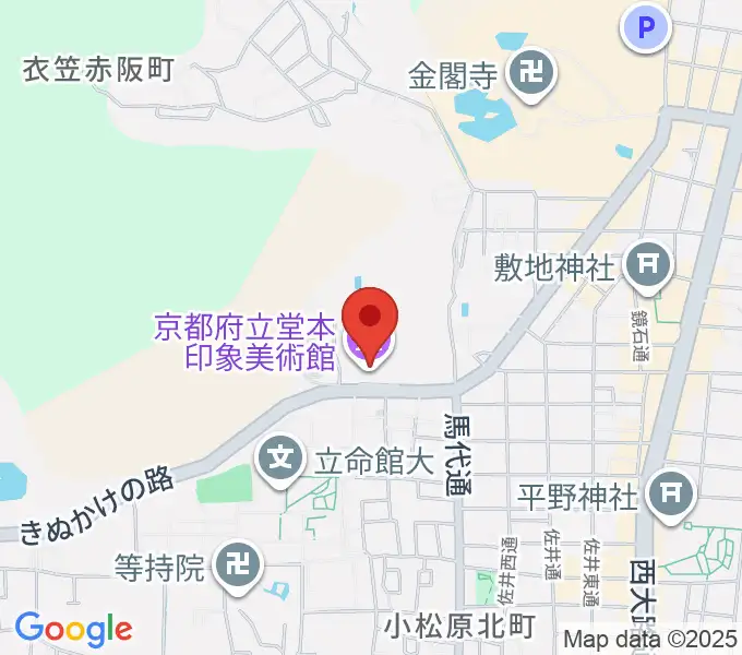 堂本印象美術館の地図