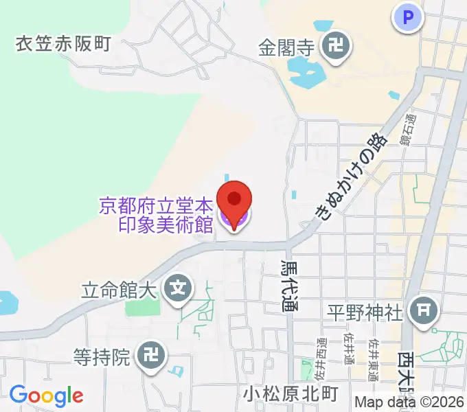 堂本印象美術館の地図