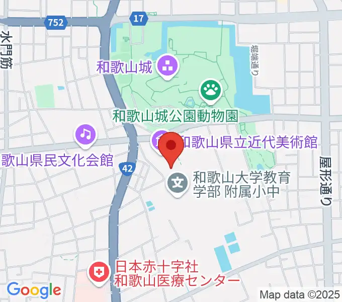 和歌山県立博物館の地図