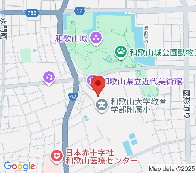 和歌山県立博物館の地図