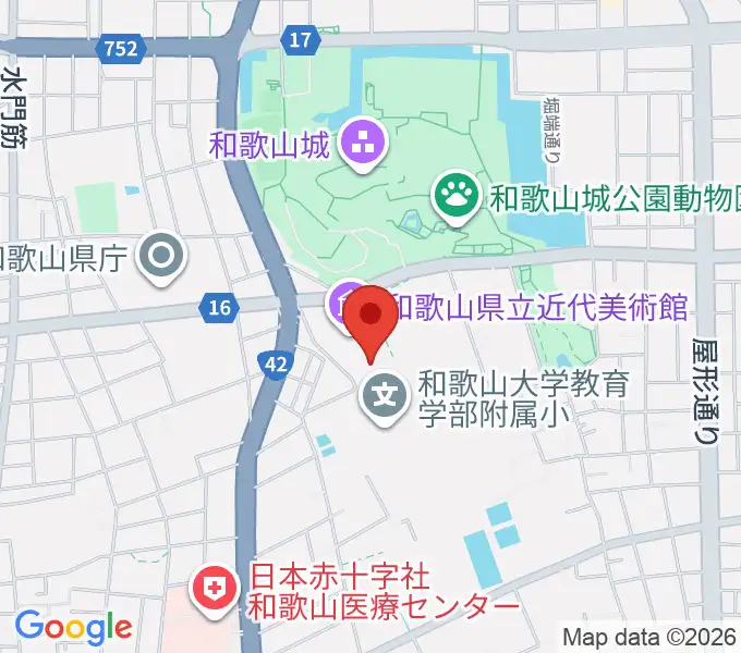 和歌山県立博物館の地図