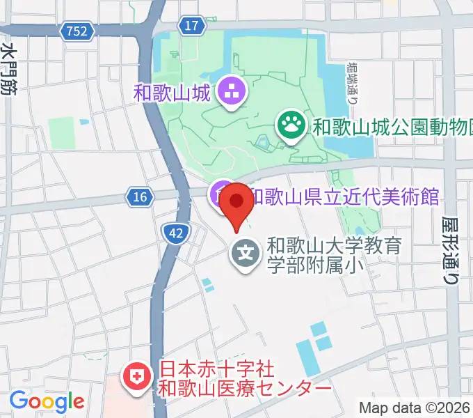 和歌山県立博物館の地図