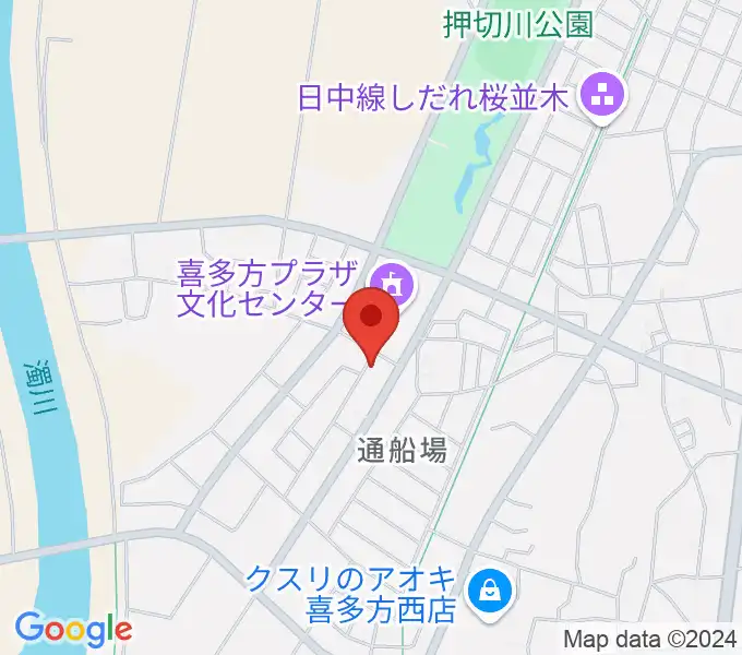 喜多方市美術館の地図