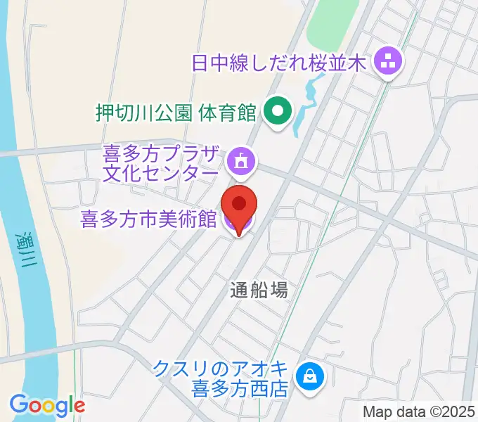 喜多方市美術館の地図
