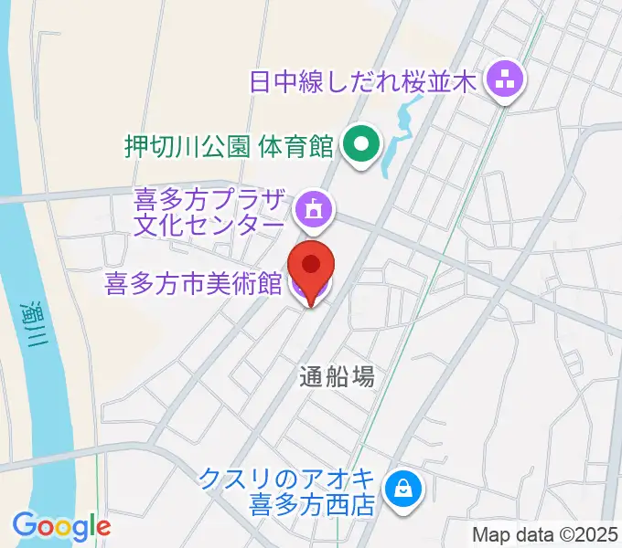 喜多方市美術館の地図