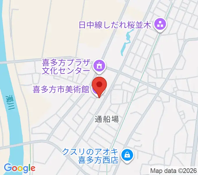 喜多方市美術館の地図