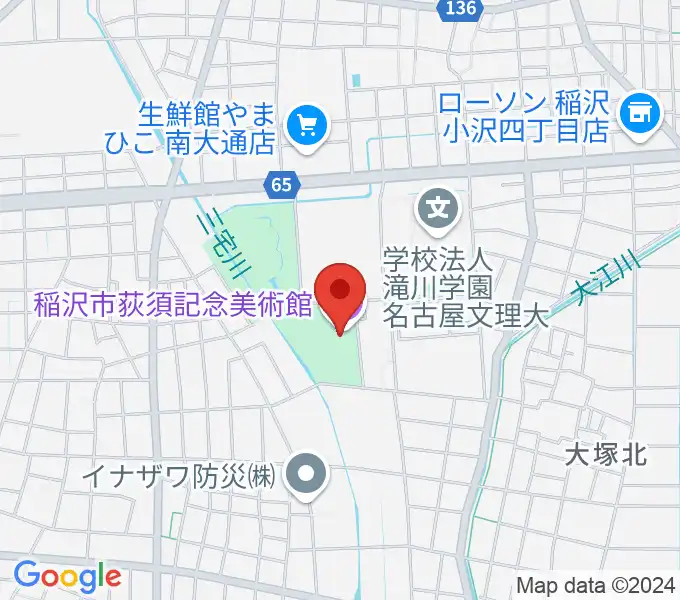 稲沢市荻須記念美術館の地図