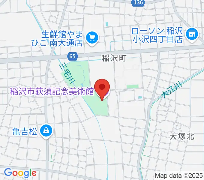 稲沢市荻須記念美術館の地図