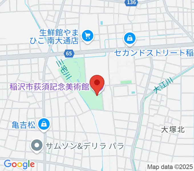 稲沢市荻須記念美術館の地図