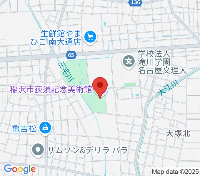 稲沢市荻須記念美術館の地図
