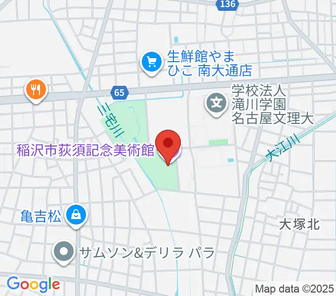 稲沢市荻須記念美術館の地図