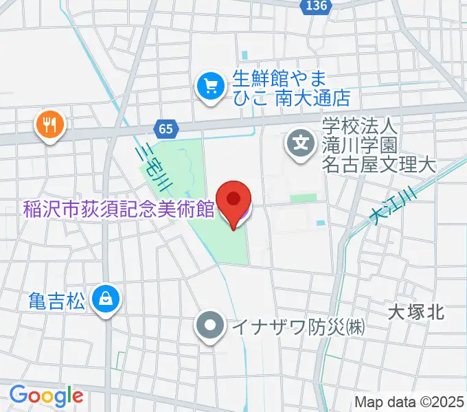稲沢市荻須記念美術館の地図