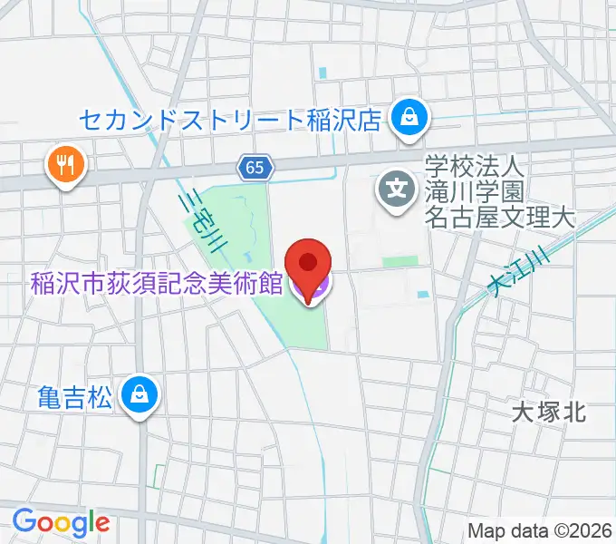 稲沢市荻須記念美術館の地図