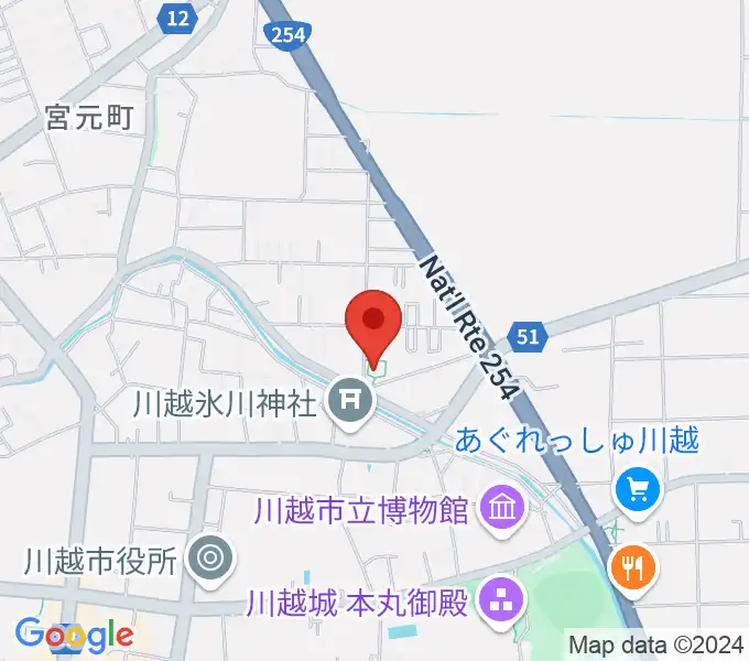 ヤオコー川越美術館（三栖右嗣記念館）の地図