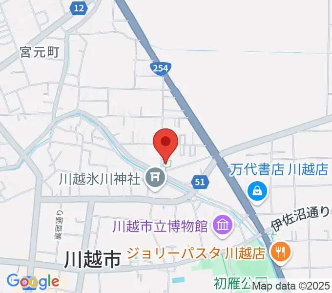 ヤオコー川越美術館（三栖右嗣記念館）の地図
