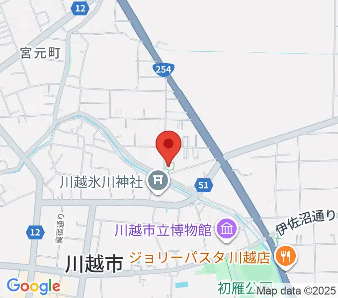 ヤオコー川越美術館（三栖右嗣記念館）の地図