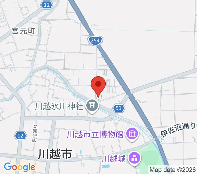 ヤオコー川越美術館（三栖右嗣記念館）の地図