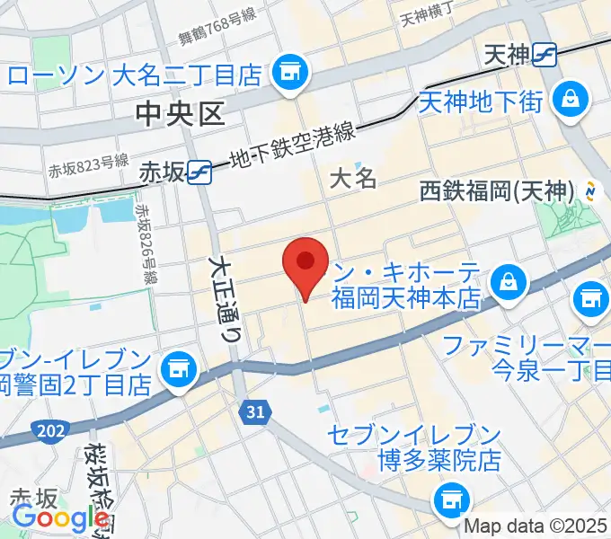 福岡大名ライブハウス秘密の地図