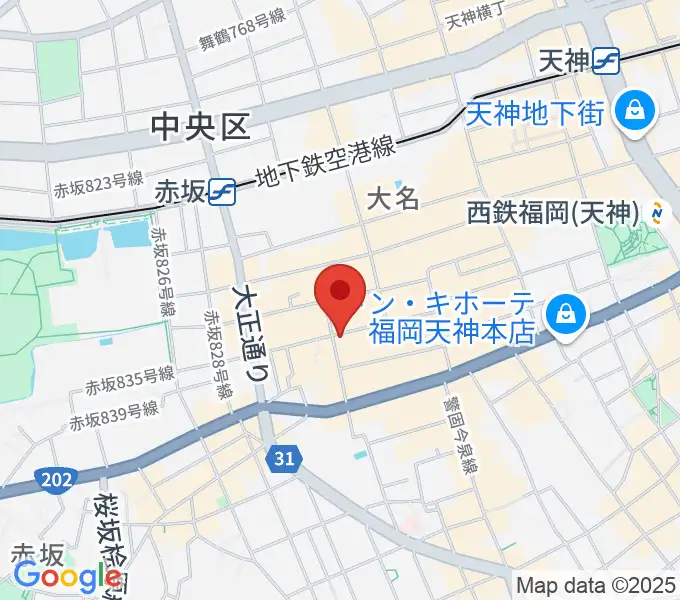 福岡大名ライブハウス秘密の地図