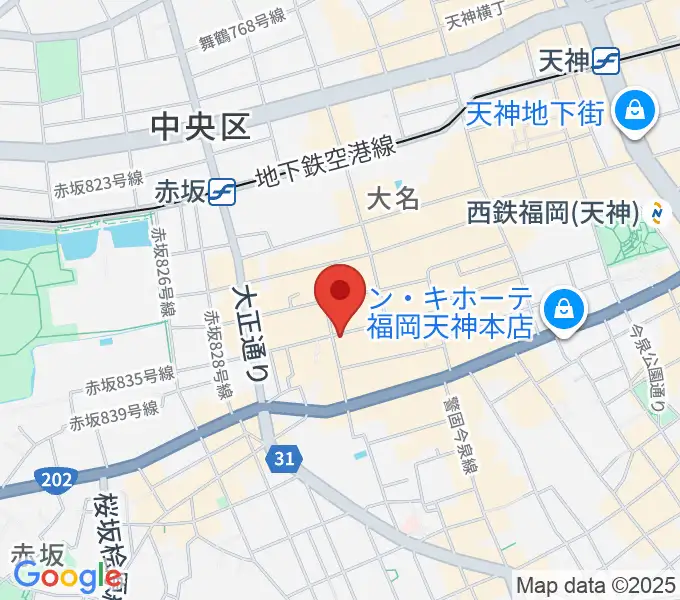 福岡大名ライブハウス秘密の地図