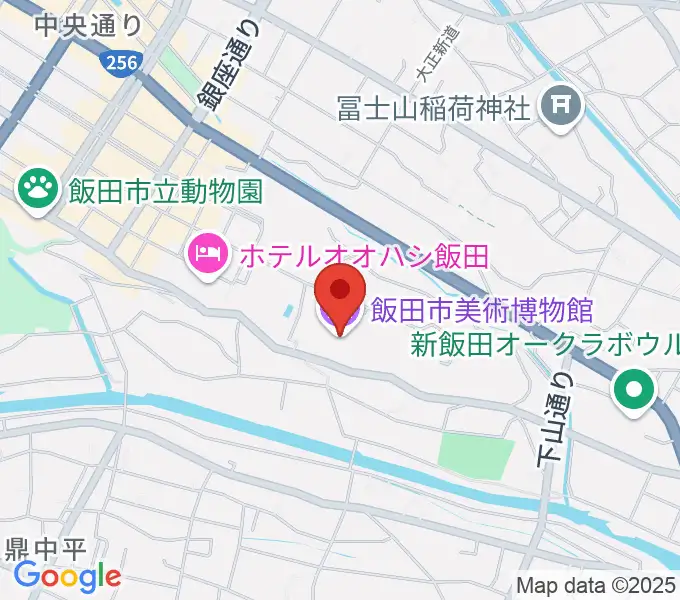 飯田市美術博物館の地図