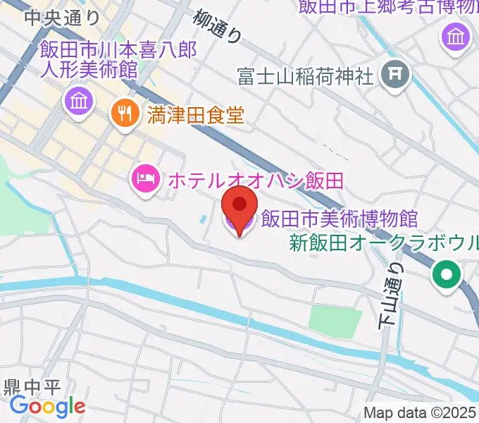飯田市美術博物館の地図