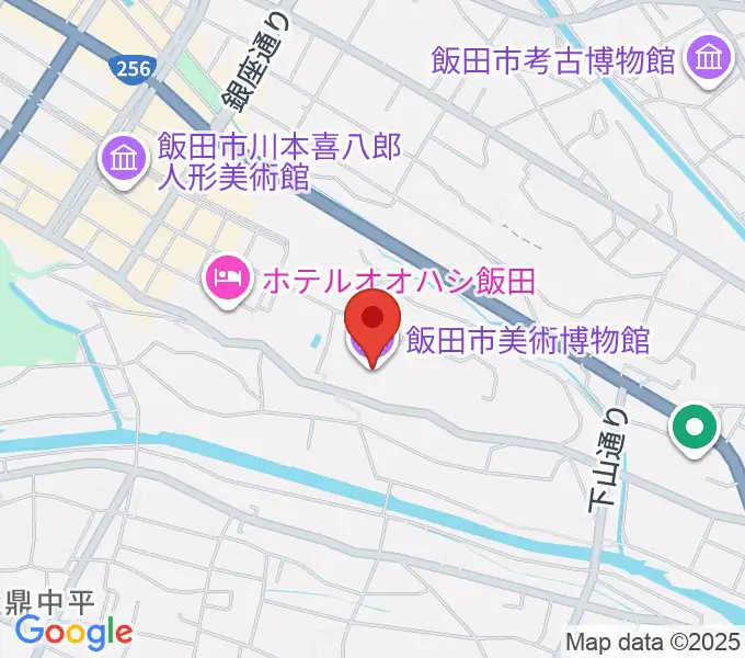 飯田市美術博物館の地図