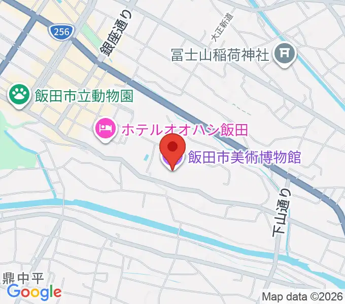 飯田市美術博物館の地図