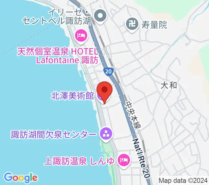 北澤美術館の地図