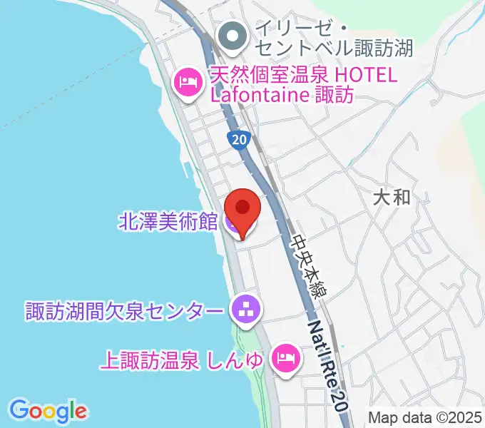 北澤美術館の地図