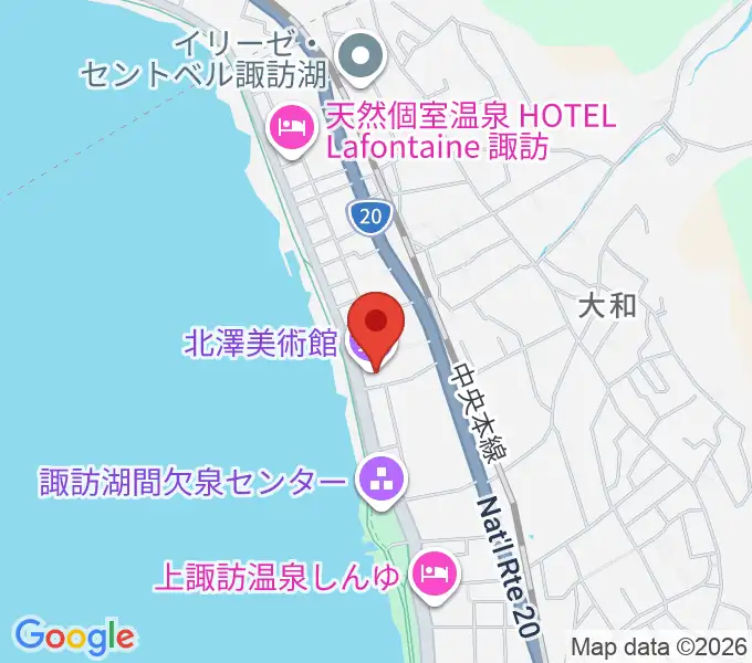 北澤美術館の地図