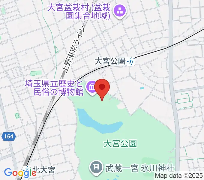 埼玉県立歴史と民俗の博物館の地図