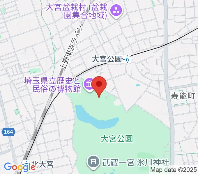 埼玉県立歴史と民俗の博物館の地図