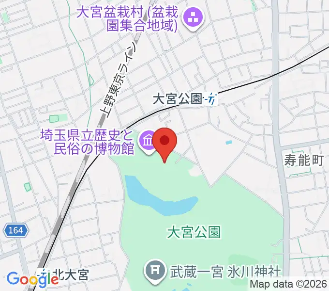 埼玉県立歴史と民俗の博物館の地図