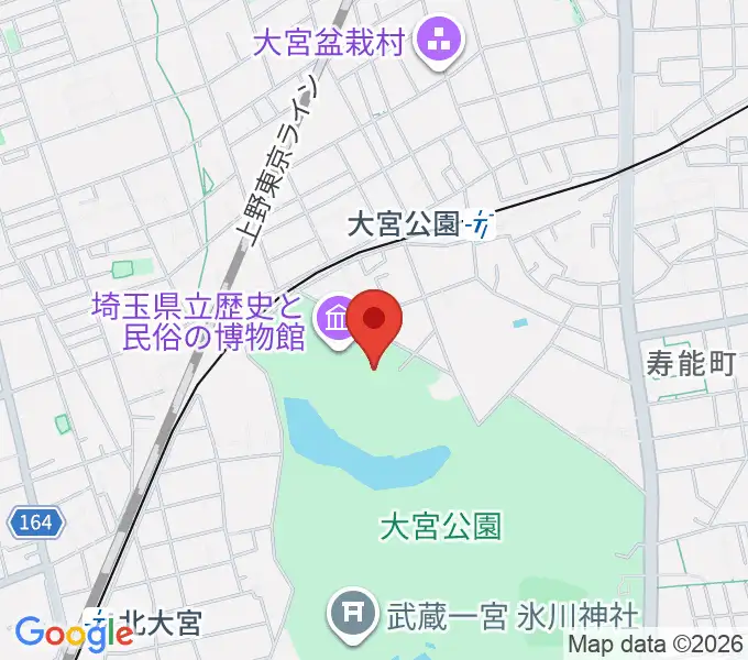 埼玉県立歴史と民俗の博物館の地図