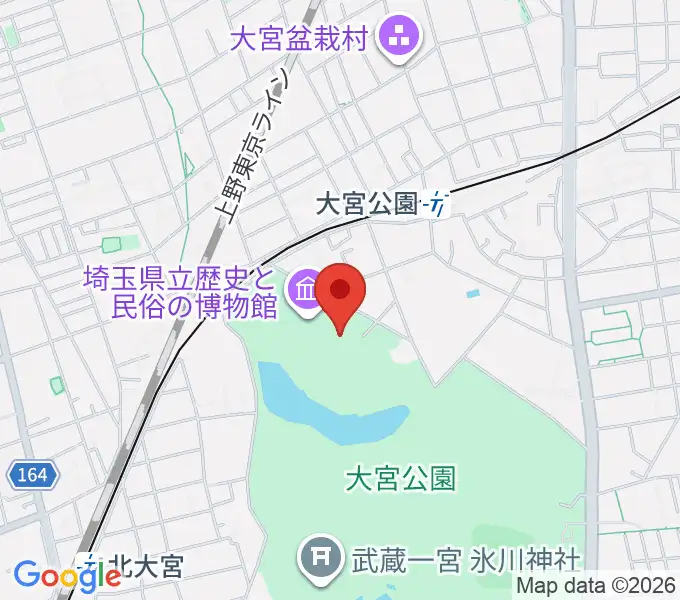 埼玉県立歴史と民俗の博物館の地図