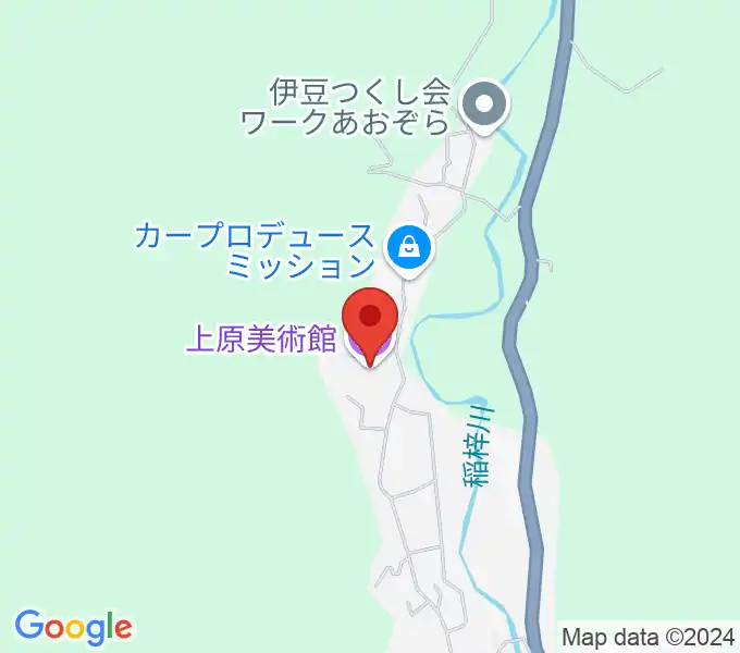 上原美術館の地図