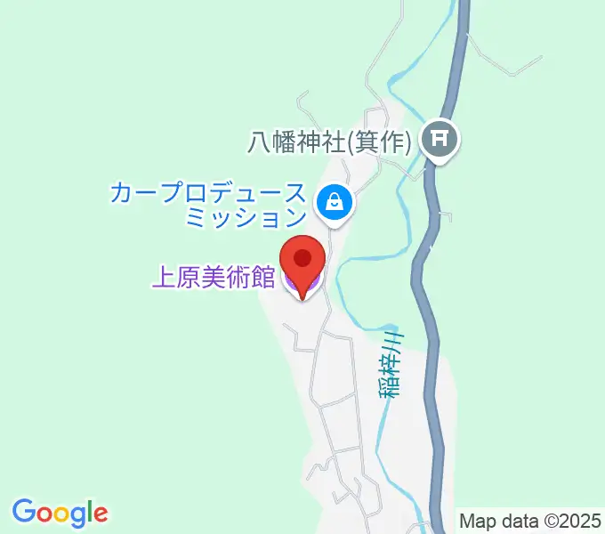上原美術館の地図