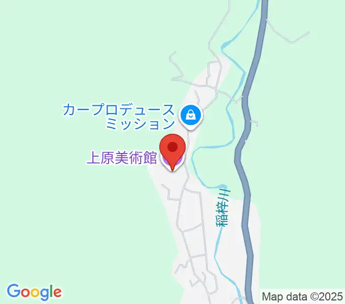 上原美術館の地図