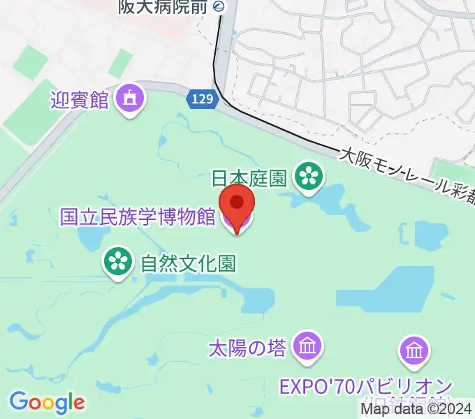 国立民族学博物館の地図