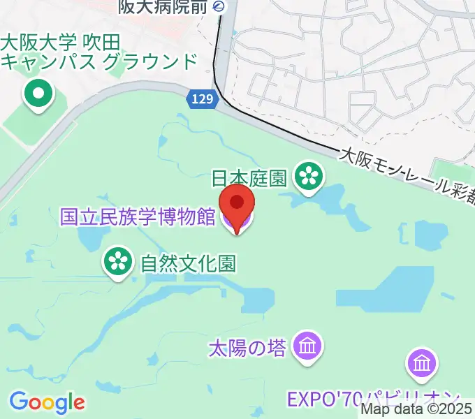 国立民族学博物館の地図
