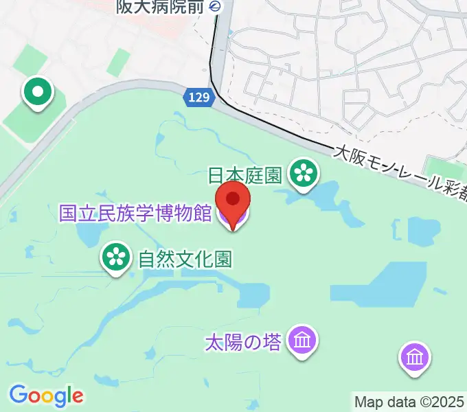 国立民族学博物館の地図