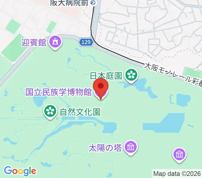 国立民族学博物館の地図