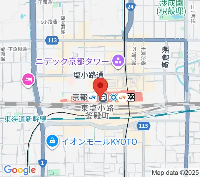 美術館「えき」KYOTOの地図