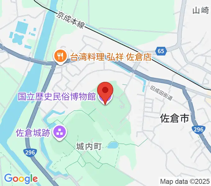 国立歴史民俗博物館の地図