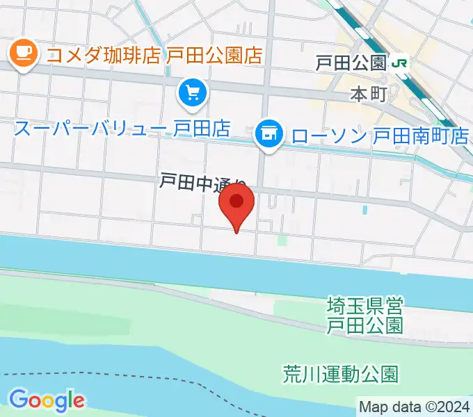 スタジオパークサイドの地図