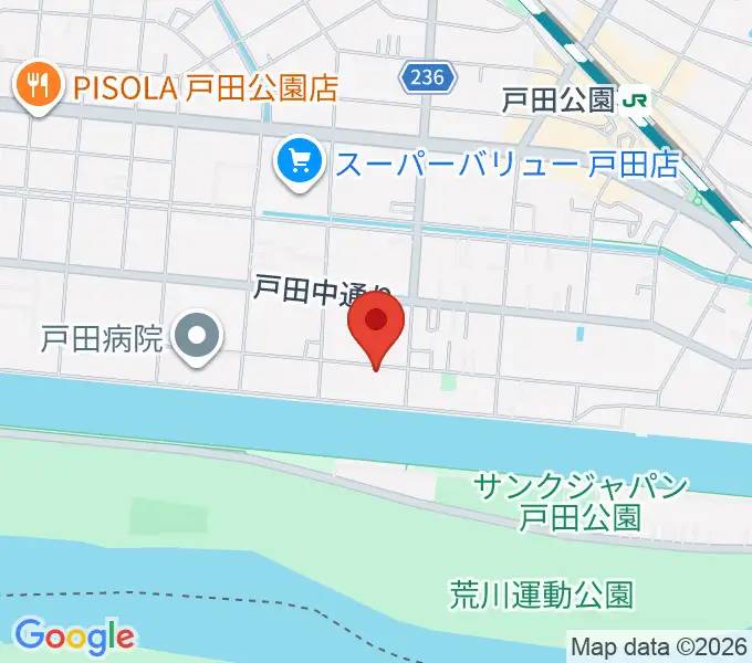 スタジオパークサイドの地図