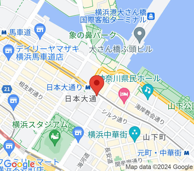 横浜ユーラシア文化館の場所