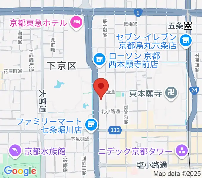 龍谷ミュージアムの地図